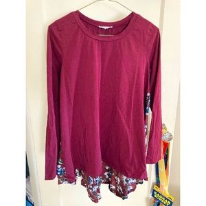 High-Low Floral Tunic